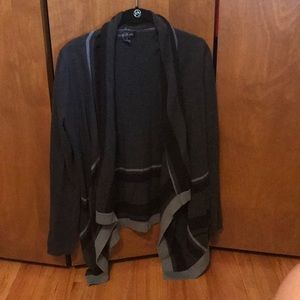 Gray and black sweater